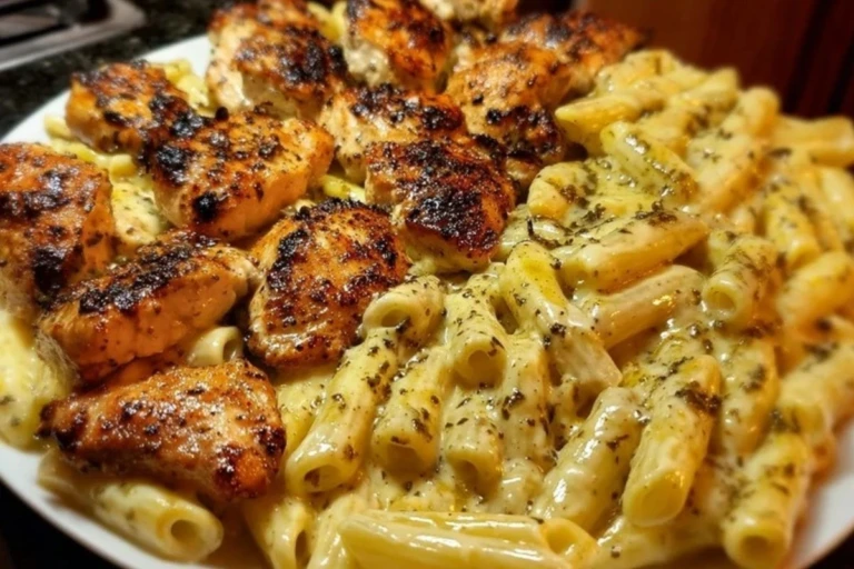 Creamy Velveeta Chicken Penne in Garlic Butter Parmesan Sauce 1
