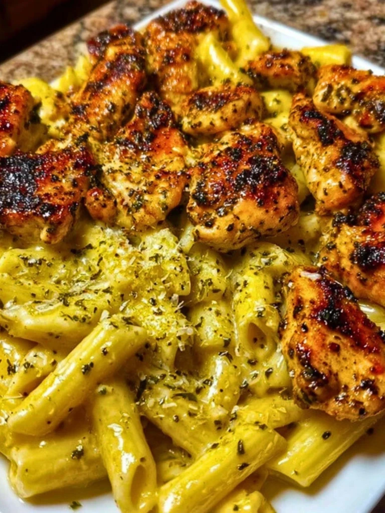 Creamy Velveeta Chicken Penne in Garlic Butter Parmesan Sauce 2