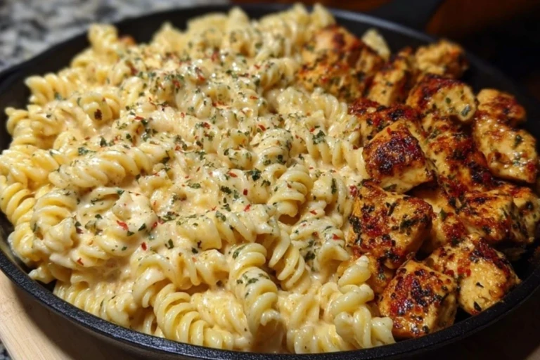 Creamy Velveeta Chicken Rotini Pasta with Mozzarella Garlic Cheese Sauce 1