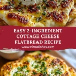 Easy 2-Ingredient Cottage Cheese Flatbread Recipe Pin