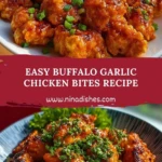 Easy Buffalo Garlic Chicken Bites Recipe Pin