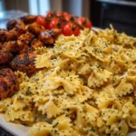 Easy Creamy Velveeta Chicken Bowtie Pasta with Garlic Mozzarella Sauce 1