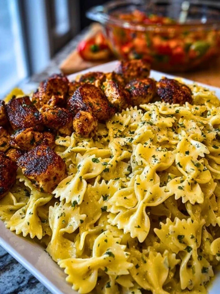 Easy Creamy Velveeta Chicken Bowtie Pasta with Garlic Mozzarella Sauce 2