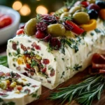 Festive Holiday Antipasto Cream Cheese Log 1