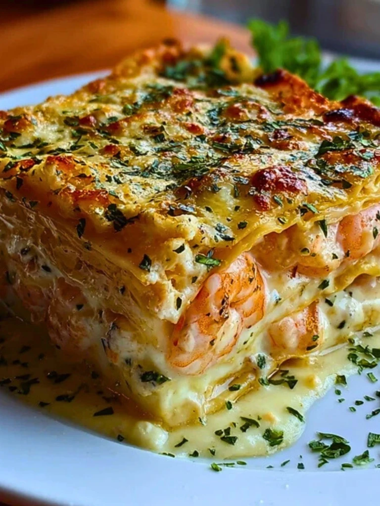 Garlic Butter Shrimp Scampi Lasagna 2