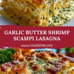 Garlic Butter Shrimp Scampi Lasagna Pin