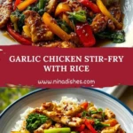Garlic Chicken Stir-Fry with Rice Pin