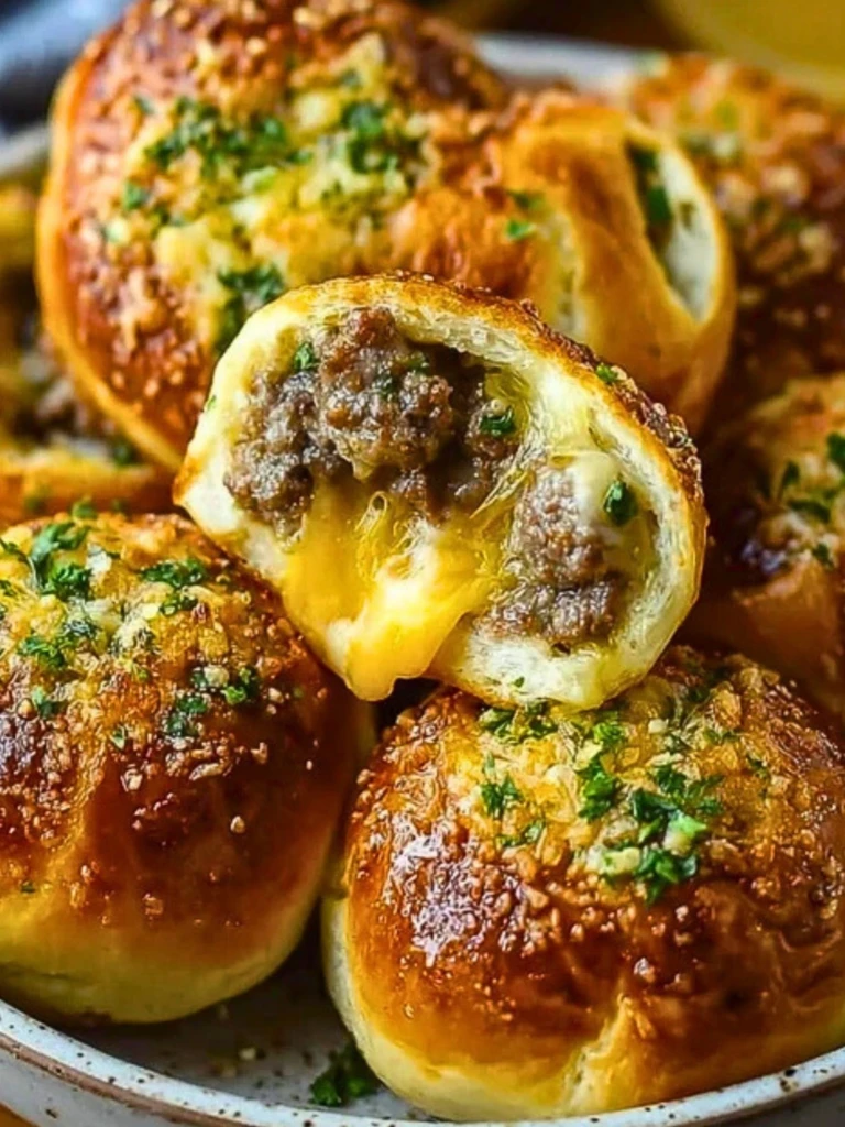 Garlic Parmesan Cheeseburger Bombs 2