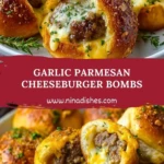 Garlic Parmesan Cheeseburger Bombs Pin