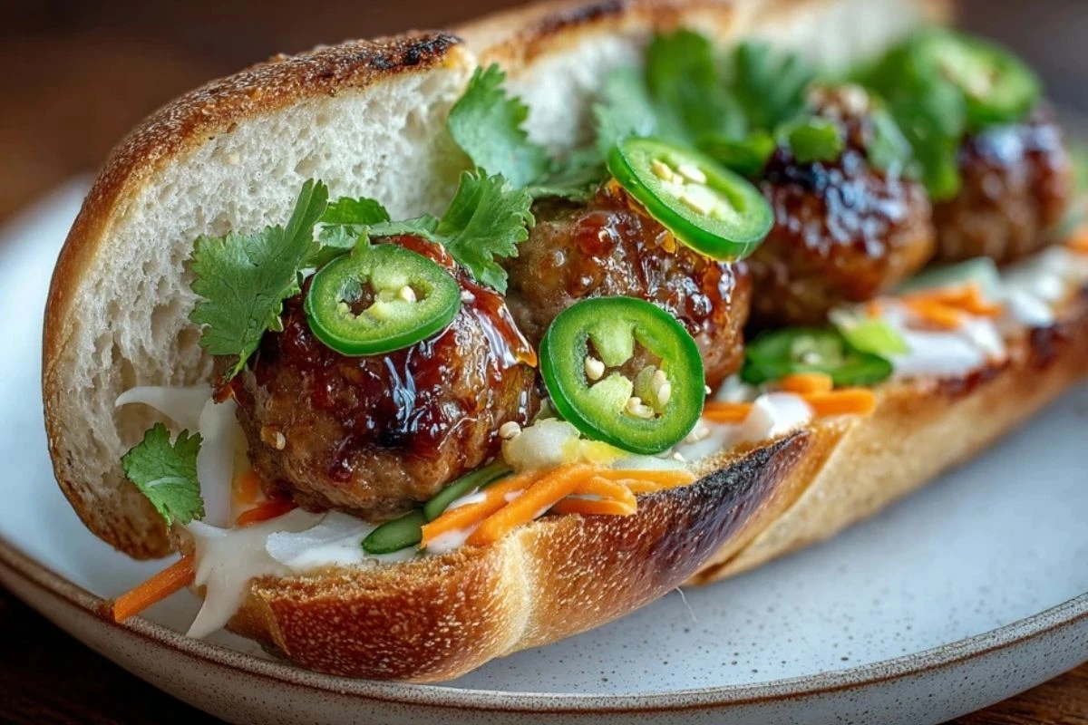 Korean BBQ Meatball Banh Mi 1