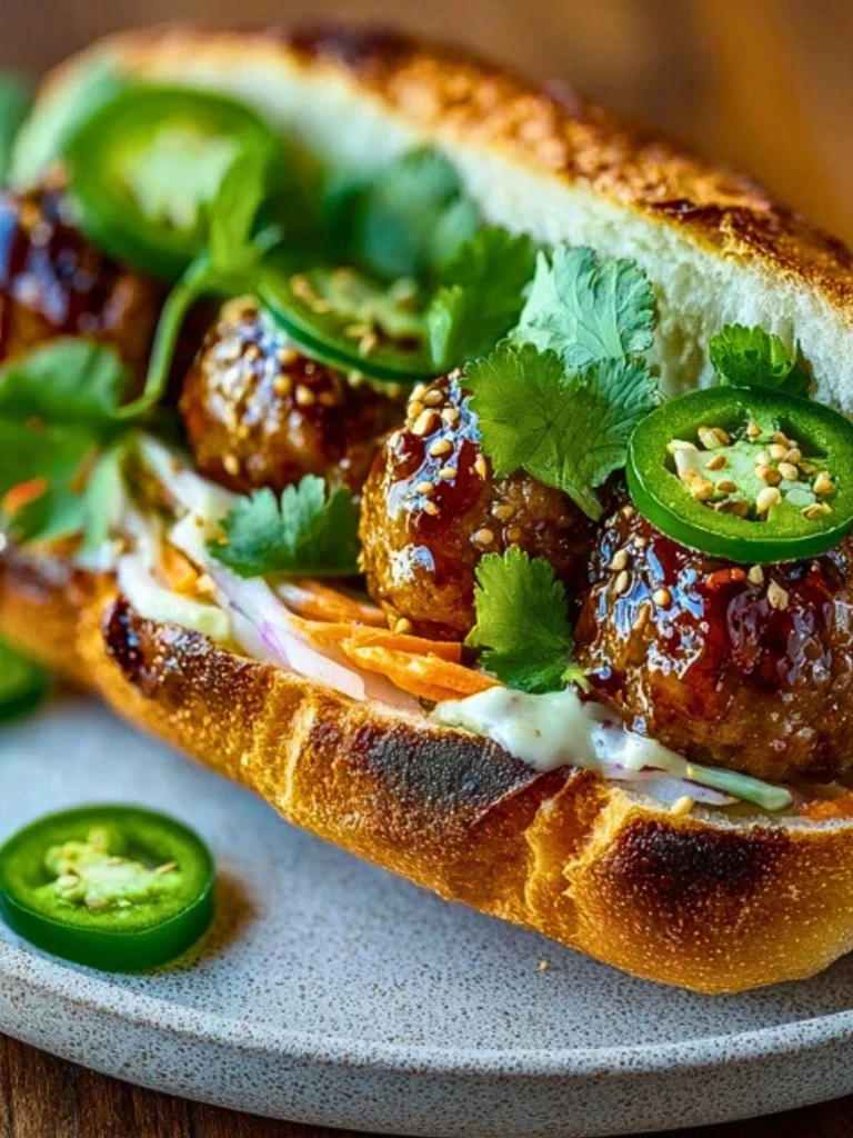 Korean BBQ Meatball Banh Mi 2