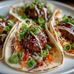 Korean BBQ Meatball Tacos 1