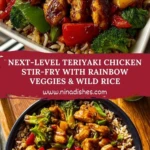 Next-Level Teriyaki Chicken Stir-Fry with Rainbow Veggies & Wild Rice Pin