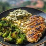 Pesto Chicken Alfredo with Spicy Feta Cream & Parmesan Broccoli Crunch 1
