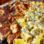 Spicy Cajun Chicken Rigatoni with Velveeta Garlic Cream Sauce 1