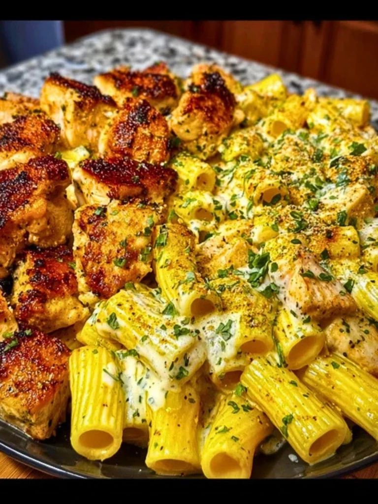Spicy Cajun Chicken Rigatoni with Velveeta Garlic Cream Sauce 2