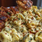 Spicy Garlic Chicken Tortellini in Cheesy Alfredo Cream 1