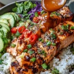 Sriracha Honey Salmon Bowls 1