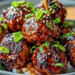 Sticky Korean BBQ Meatballs with Gochujang Glaze 1