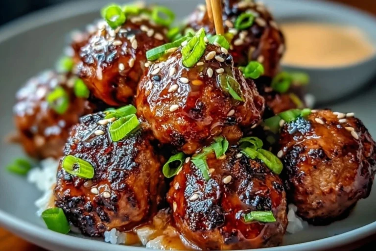 Sticky Korean BBQ Meatballs with Gochujang Glaze 1