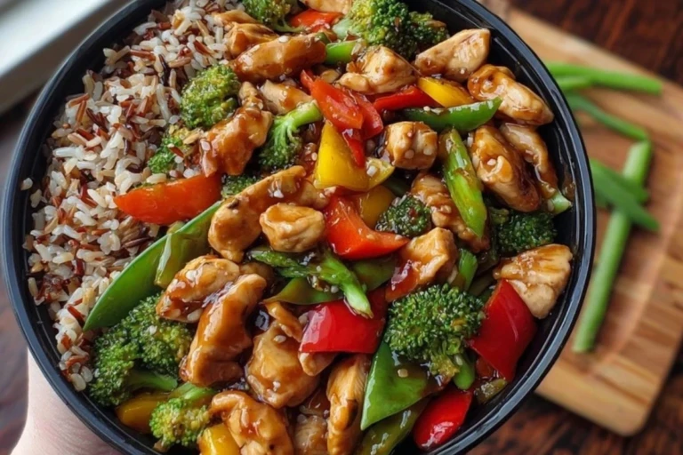 Ultimate Teriyaki Chicken Stir-Fry Recipe with Rainbow Veggies & Wild Rice 1