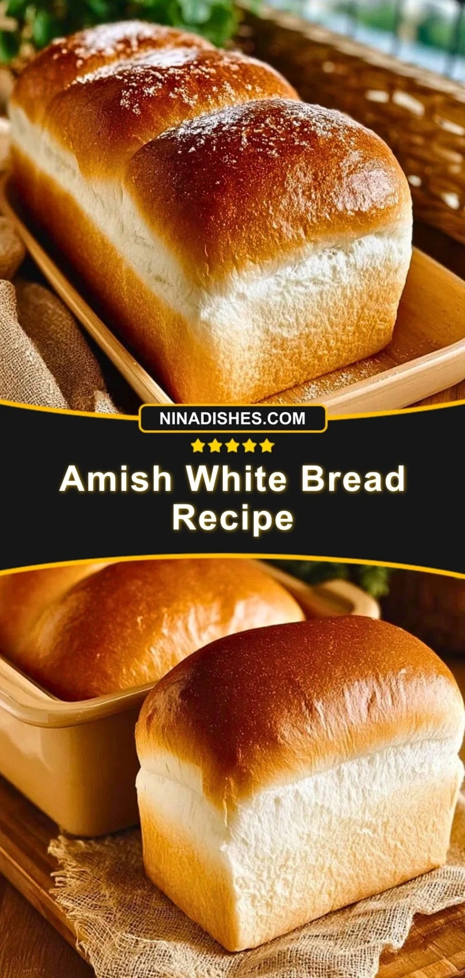 Amish White Bread Recipe Pin 2
