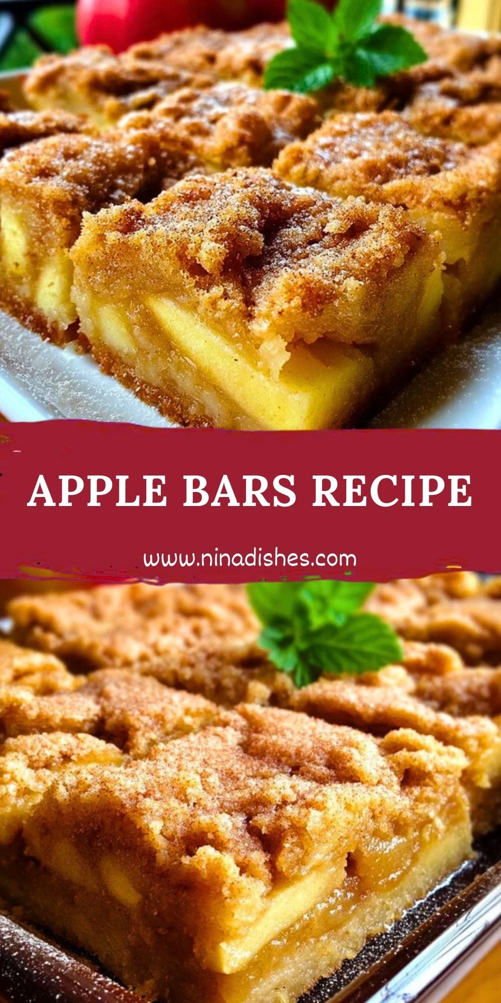 Apple Bars Recipe Pin 1