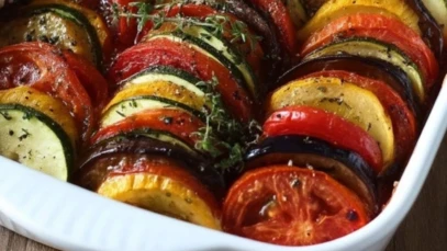 Baked Ratatouille with Tomatoes, Zucchini, and Eggplant 1