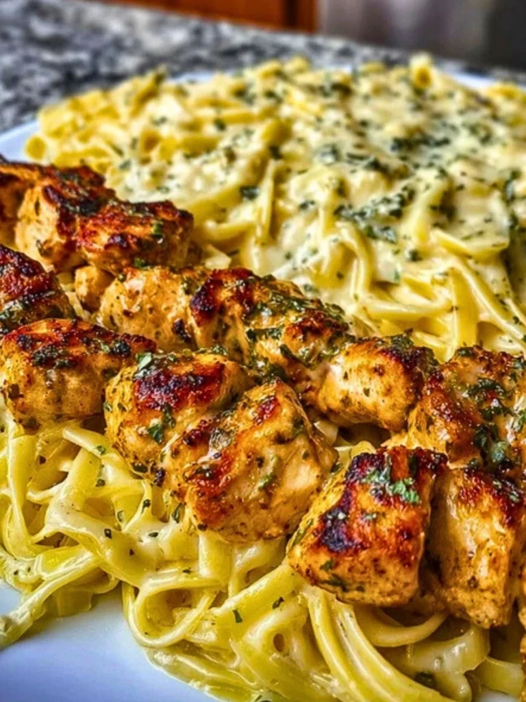 Cajun Garlic Butter Chicken Linguine in Creamy Parmesan Sauce (1)
