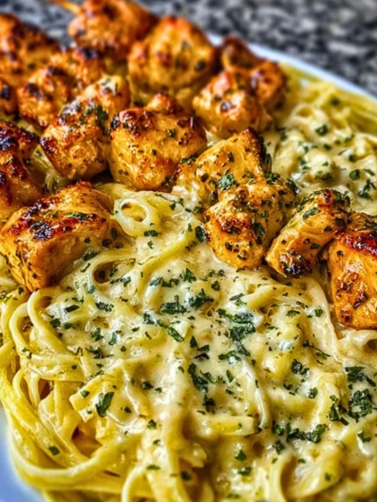Cajun Garlic Butter Chicken Linguine in Creamy Parmesan Sauce (2)