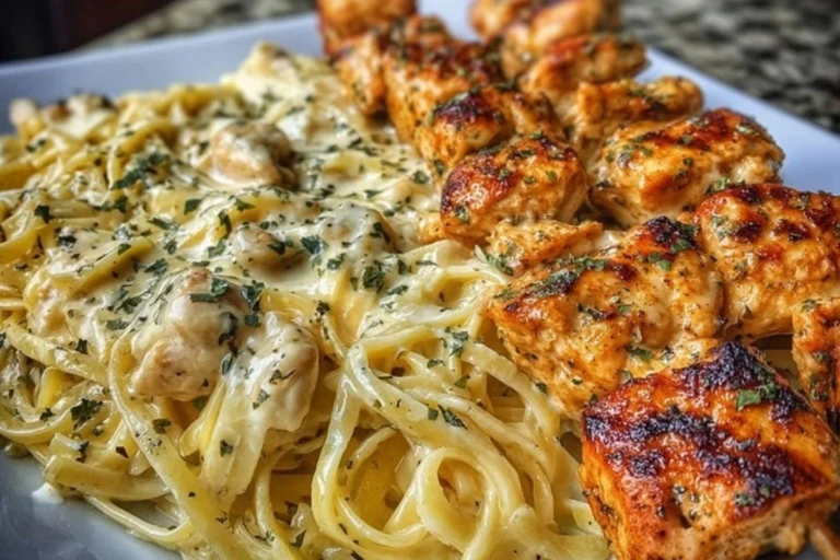Cajun Garlic Butter Chicken Linguine in Creamy Parmesan Sauce