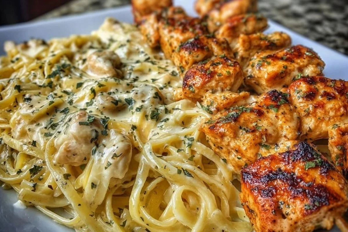 Cajun Garlic Butter Chicken Linguine in Creamy Parmesan Sauce