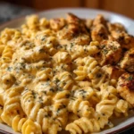 Cheesy Velveeta Chicken Twisted Pasta with Mozzarella Garlic Sauce 1