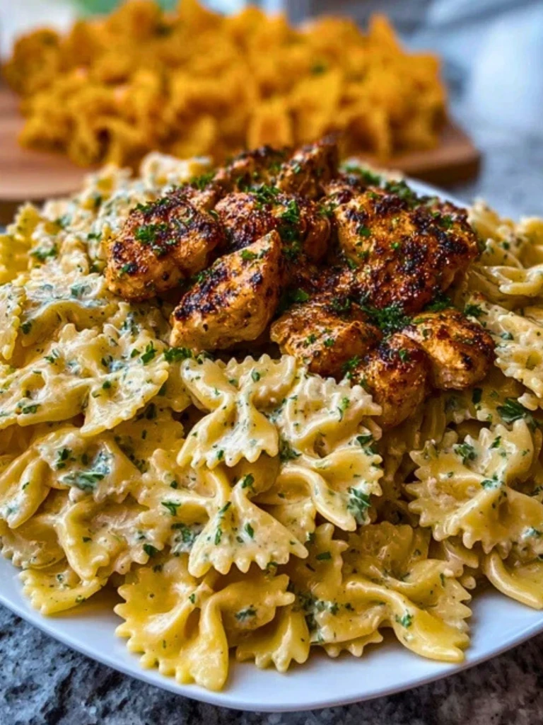 Chicken Creamy Velveeta Bowtie Pasta with Mozzarella Garlic Sauce 2