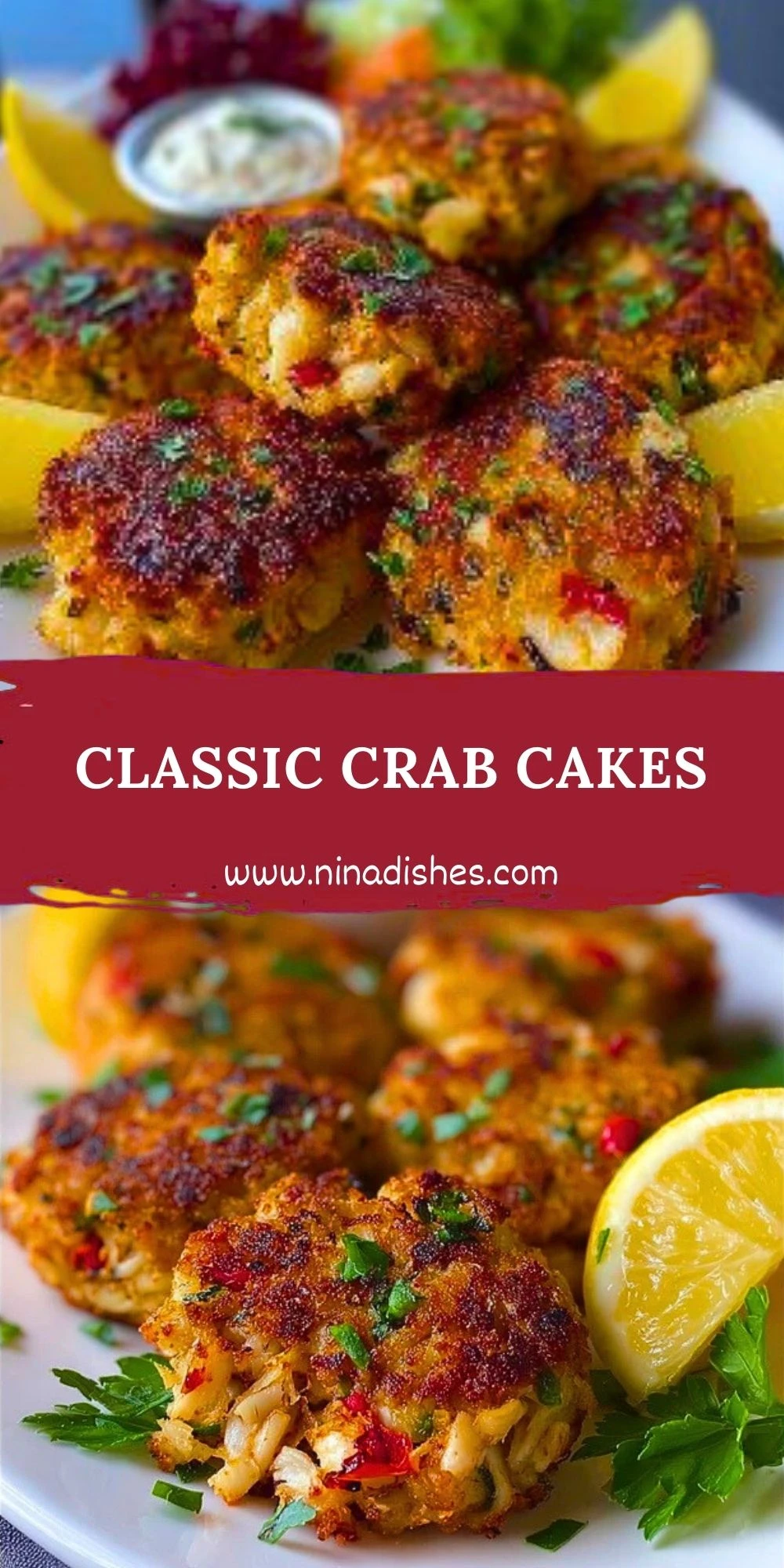 Classic Crab Cakes Pin 1