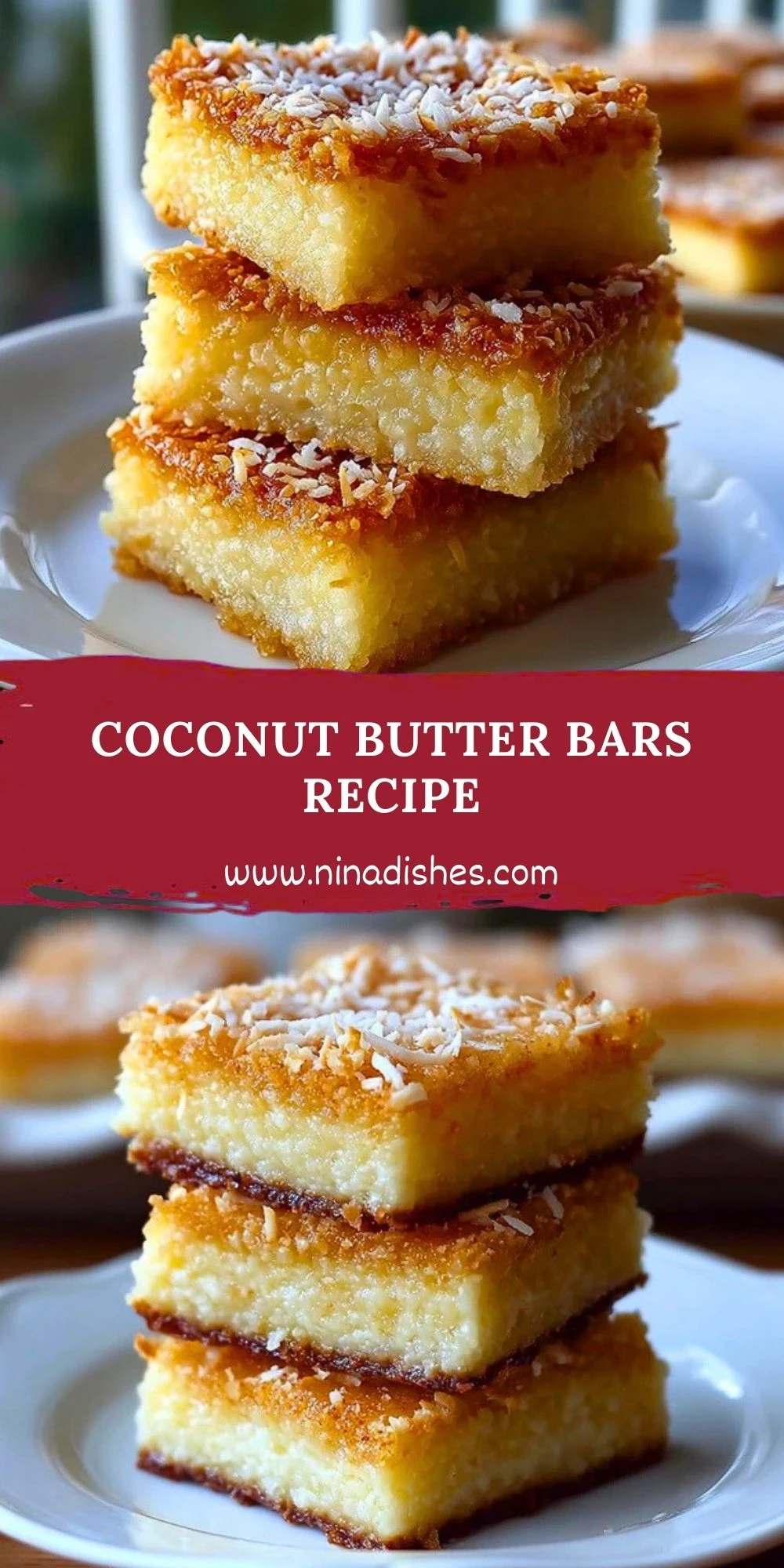 Coconut Butter Bars Recipe Pin 1
