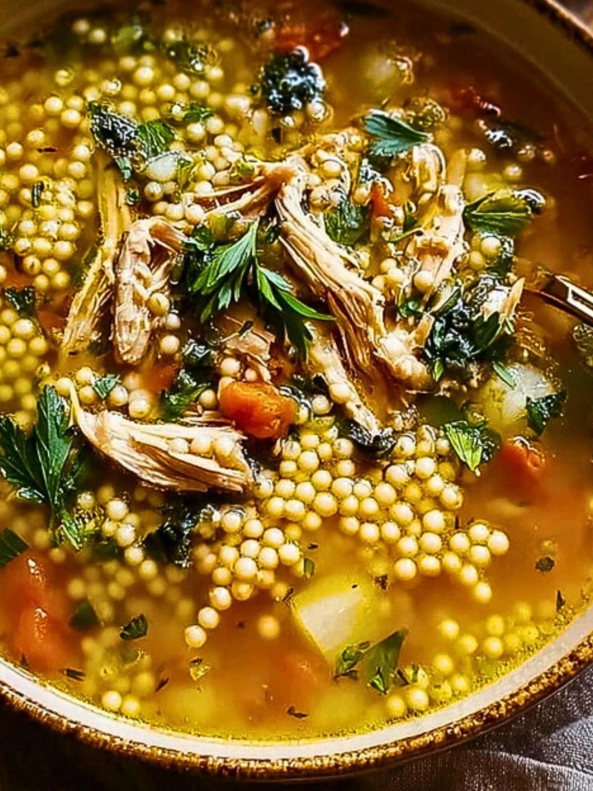 Comfort in a Bowl Chicken & Pearl Couscous Soup 2