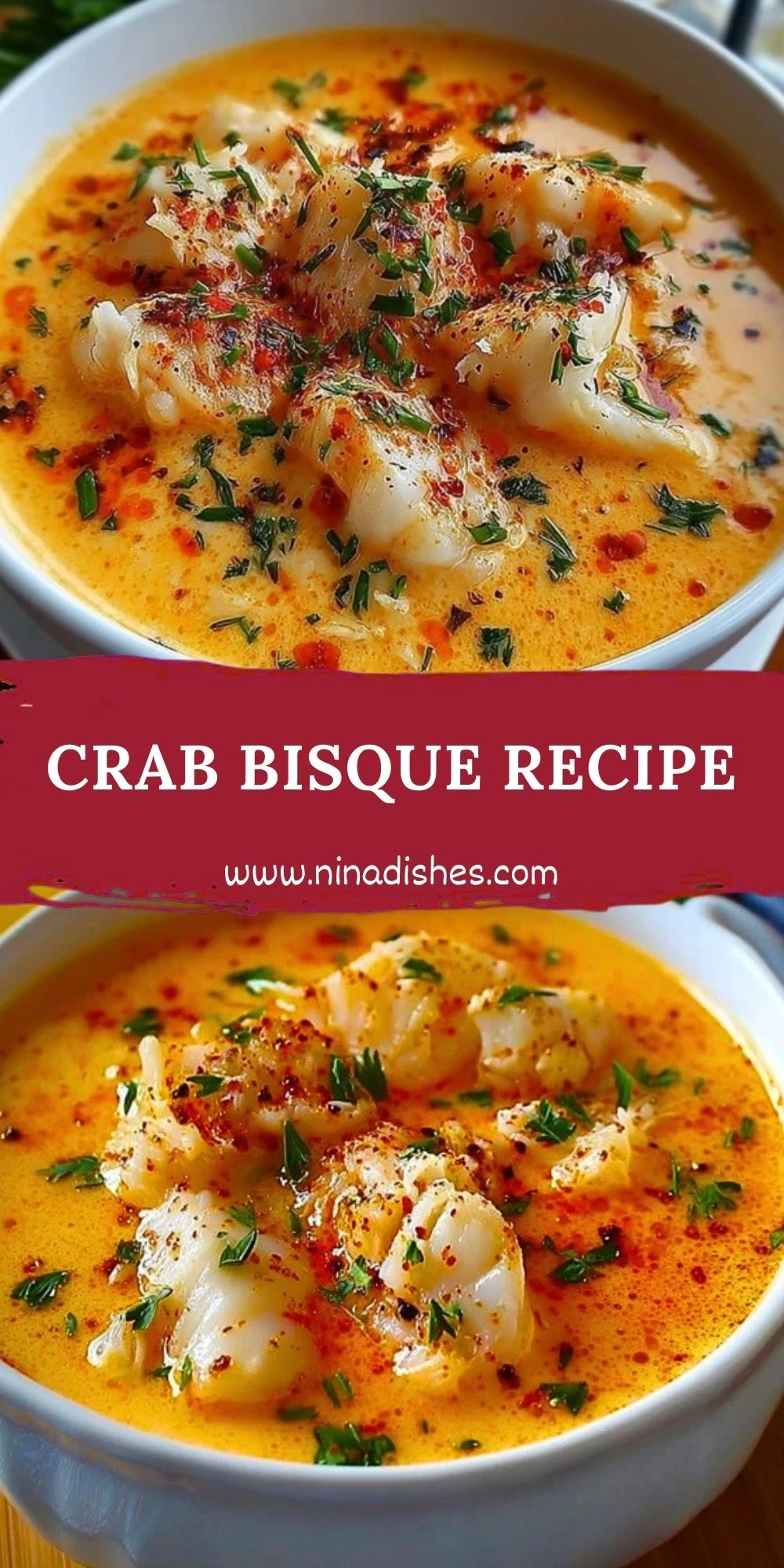 Crab Bisque Recipe Pin 1