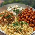 Creamy Cajun Chicken Pasta with Whipped Roasted Garlic Feta & Crispy Chickpeas 1