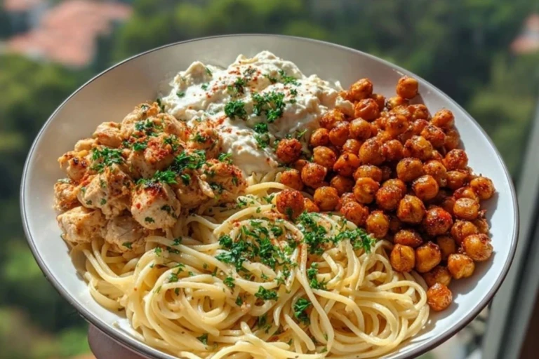Creamy Cajun Chicken Pasta with Whipped Roasted Garlic Feta & Crispy Chickpeas 1