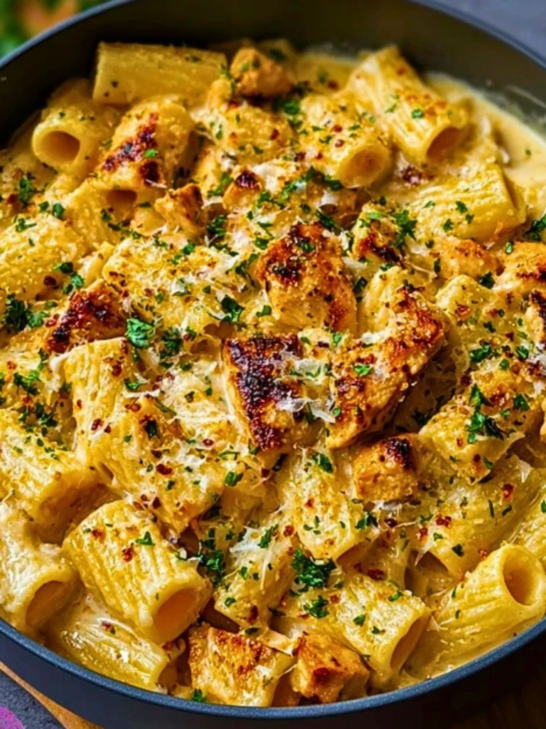 Creamy Garlic Butter Chicken Rigatoni Recipe 2