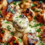 Creamy Garlic Sauce with Grilled Chicken Bites