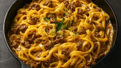 Creamy One-Pot Beef Pasta with Garlic Butter 1
