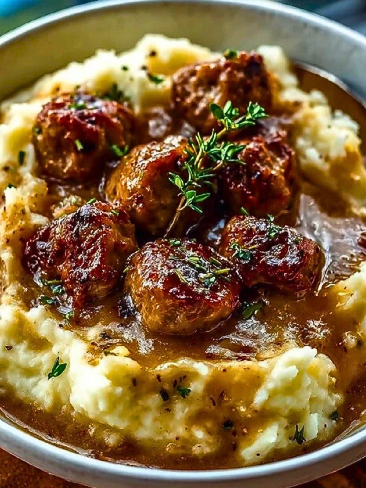 Creamy Roasted Garlic Mashed Potatoes with Savory Sausage Gravy 1 (1)
