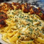 Creamy Velveeta Chicken Linguine with Mozzarella Garlic Sauce 1