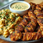 Crispy Chicken Bites & Blackened Cajun Alfredo with Roasted Corn Twists 1