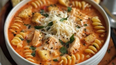 Crockpot Chicken Parmesan Soup 1
