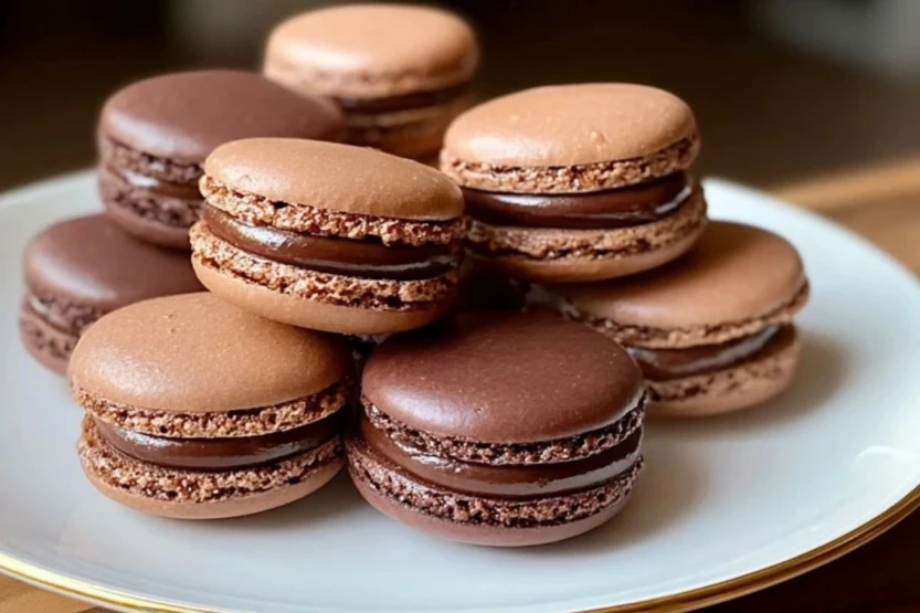 Divine Chocolate Macarons with Ganache Filling 1