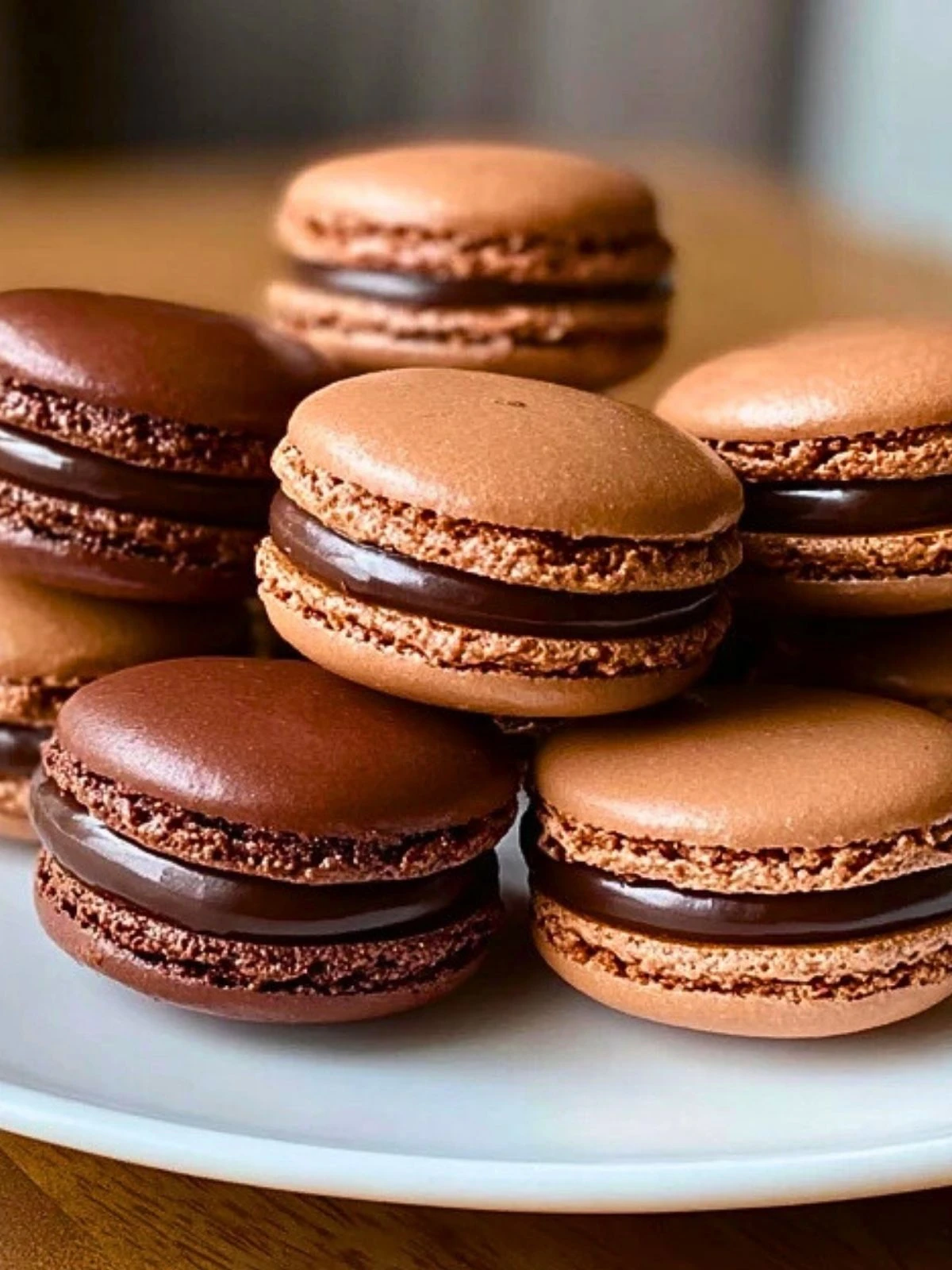 Divine Chocolate Macarons with Ganache Filling 2