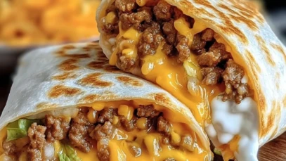 Easy Homemade Beefy Melt Burritos 1